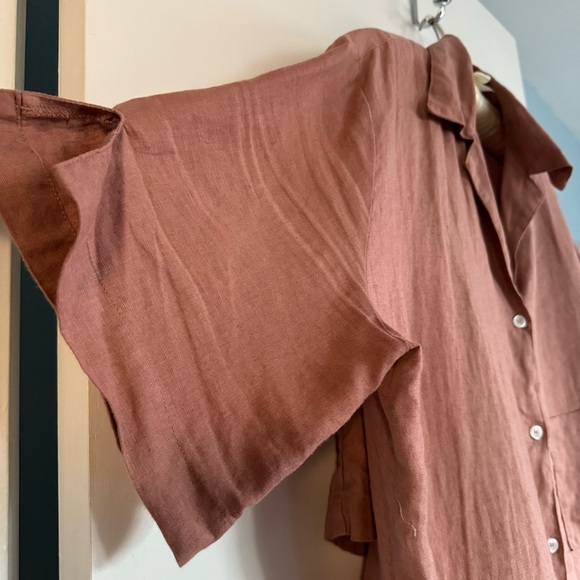 SOLD - THE 04 SET Deiji Studios Smoke Pink XL 100% linen - Picture 10 of 16